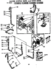 Water System Suds And Non-Suds parts for Kenmore Washer 110.73792600 (11073792600, 110 73792600) from AppliancePartsPros.com
