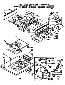 Top And Console Assembly parts for Kenmore Washer 110.73793600 (11073793600, 110 73793600) from AppliancePartsPros.com