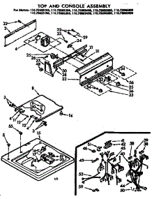 Top And Console Assembly parts for Kenmore Washer 110.73865100 (11073865100, 110 73865100) from AppliancePartsPros.com