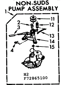 Non-Suds Pump Assembly parts for Kenmore Washer 110.73865400 (11073865400, 110 73865400) from AppliancePartsPros.com