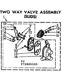 Two Way Valve Asm Suds parts for Kenmore Washer 110.73865800 (11073865800, 110 73865800) from AppliancePartsPros.com
