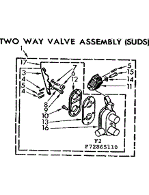 Two Way Valve Assembly Suds parts for Kenmore Washer 110.73865810 (11073865810, 110 73865810) from AppliancePartsPros.com
