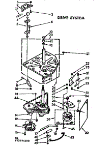 Drive System parts for Kenmore Washer 110.73874400 (11073874400, 110 73874400) from AppliancePartsPros.com