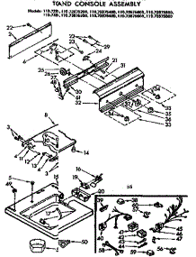Top And Console Assembly parts for Kenmore Washer 110.73875400 (11073875400, 110 73875400) from AppliancePartsPros.com