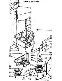 Drive System parts for Kenmore Washer 110.73880610 (11073880610, 110 73880610) from AppliancePartsPros.com