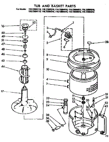 Tub And Basket Parts parts for Kenmore Washer 110.73884410 (11073884410, 110 73884410) from AppliancePartsPros.com