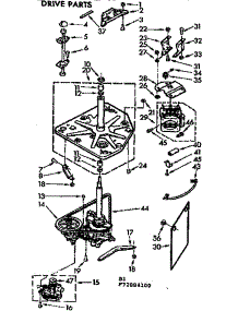 Drive Parts parts for Kenmore Washer 110.73884600 (11073884600, 110 73884600) from AppliancePartsPros.com