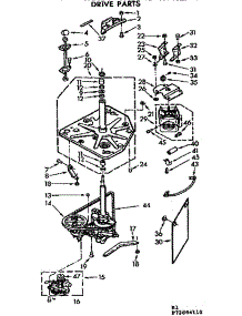 Drive Parts parts for Kenmore Washer 110.73884810 (11073884810, 110 73884810) from AppliancePartsPros.com
