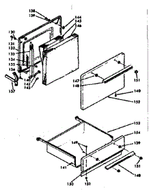 Door And Drawer parts for Kenmore Range 628.6317340 (6286317340, 628 6317340) from AppliancePartsPros.com