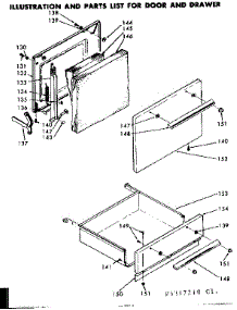 Door And Drawer parts for Kenmore Range 628.6327210 (6286327210, 628 6327210) from AppliancePartsPros.com