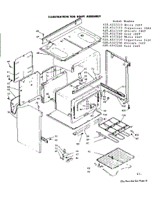 Body Assembly parts for Kenmore Range 628.6327210 (6286327210, 628 6327210) from AppliancePartsPros.com