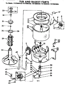 Tub And Basket Parts parts for Kenmore Washer 110.72894430 (11072894430, 110 72894430) from AppliancePartsPros.com