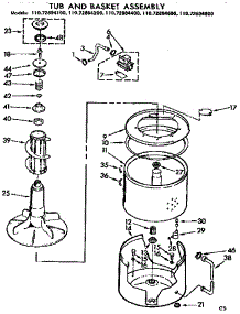 Tub And Basket Assembly parts for Kenmore Washer 110.72894600 (11072894600, 110 72894600) from AppliancePartsPros.com