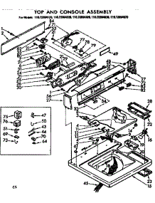 Top And Console Assembly parts for Kenmore Washer 110.72894820 (11072894820, 110 72894820) from AppliancePartsPros.com