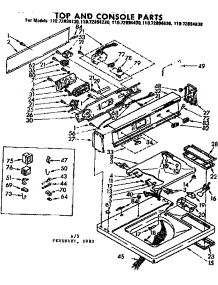 Top And Console Parts parts for Kenmore Washer 110.72894830 (11072894830, 110 72894830) from AppliancePartsPros.com