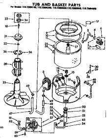 Tub And Basket Parts parts for Kenmore Washer 110.72894840 (11072894840, 110 72894840) from AppliancePartsPros.com