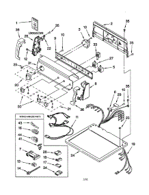Top And Console parts for Kenmore Dryer 110.72912100 (11072912100, 110 72912100) from AppliancePartsPros.com