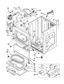 Cabinet parts for Kenmore Dryer 110.72912100 (11072912100, 110 72912100) from AppliancePartsPros.com
