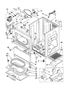 Cabinet parts for Kenmore Dryer 110.72942100 (11072942100, 110 72942100) from AppliancePartsPros.com