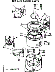 Tub And Basket Parts parts for Kenmore Washer 110.72950110 (11072950110, 110 72950110) from AppliancePartsPros.com
