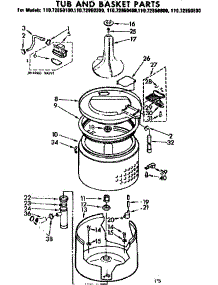 Tub And Basket Parts parts for Kenmore Washer 110.72950200 (11072950200, 110 72950200) from AppliancePartsPros.com