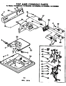 Top & Console Parts parts for Kenmore Washer 110.72950220 (11072950220, 110 72950220) from AppliancePartsPros.com