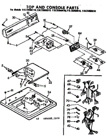 Top And Console Parts parts for Kenmore Washer 110.72950610 (11072950610, 110 72950610) from AppliancePartsPros.com