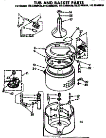 Tub And Basket Parts parts for Kenmore Washer 110.72950620 (11072950620, 110 72950620) from AppliancePartsPros.com