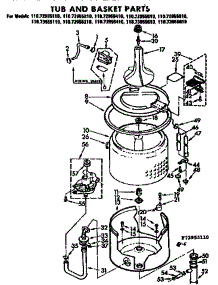 Tub And Basket Parts parts for Kenmore Washer 110.72955210 (11072955210, 110 72955210) from AppliancePartsPros.com