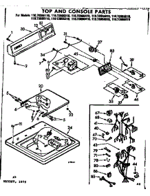Top And Console Parts parts for Kenmore Washer 110.72955410 (11072955410, 110 72955410) from AppliancePartsPros.com