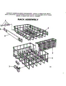Rack Assembly parts for Kenmore Dishwasher 587.792411 (587792411, 587 792411) from AppliancePartsPros.com
