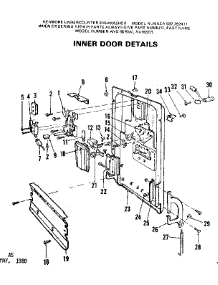 Inner Door Details parts for Kenmore Dishwasher 587.792411 (587792411, 587 792411) from AppliancePartsPros.com