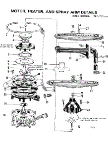 Motor Heater And Spray Arm Details parts for Kenmore Dishwasher 587.795310 (587795310, 587 795310) from AppliancePartsPros.com