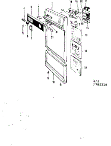 Door Details parts for Kenmore Dishwasher 587.795310 (587795310, 587 795310) from AppliancePartsPros.com