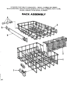 Rack Assembly parts for Kenmore Dishwasher 587.795410 (587795410, 587 795410) from AppliancePartsPros.com