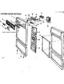 Outer Door Details parts for Kenmore Dishwasher 587.795410 (587795410, 587 795410) from AppliancePartsPros.com