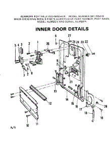 Inner Door Details parts for Kenmore Dishwasher 587.795410 (587795410, 587 795410) from AppliancePartsPros.com