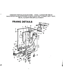 Frame Details parts for Kenmore Dishwasher 587.795410 (587795410, 587 795410) from AppliancePartsPros.com