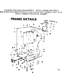 Frame Details parts for Kenmore Dishwasher 587.795411 (587795411, 587 795411) from AppliancePartsPros.com