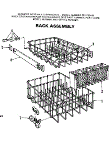 Rack Assembly parts for Kenmore Dishwasher 587.795411 (587795411, 587 795411) from AppliancePartsPros.com