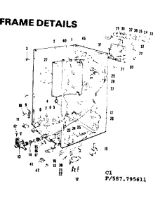 Frame Details parts for Kenmore Dishwasher 587.795611 (587795611, 587 795611) from AppliancePartsPros.com
