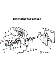 Detergent Cup Details parts for Kenmore Dishwasher 587.795611 (587795611, 587 795611) from AppliancePartsPros.com
