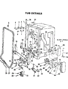 Tub Details parts for Kenmore Dishwasher 587.795611 (587795611, 587 795611) from AppliancePartsPros.com