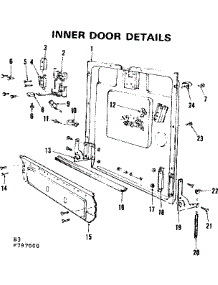 Inner Door Details parts for Kenmore Dishwasher 587.797000 (587797000, 587 797000) from AppliancePartsPros.com