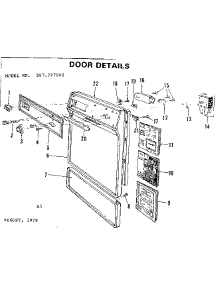 Door Details parts for Kenmore Dishwasher 587.797000 (587797000, 587 797000) from AppliancePartsPros.com