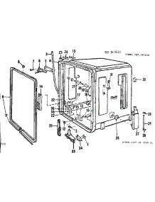 Tub Details parts for Kenmore Dishwasher 587.797100 (587797100, 587 797100) from AppliancePartsPros.com