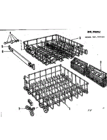 Rack Assembly parts for Kenmore Dishwasher 587.797100 (587797100, 587 797100) from AppliancePartsPros.com