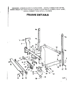 Frame Details parts for Kenmore Dishwasher 587.797100 (587797100, 587 797100) from AppliancePartsPros.com