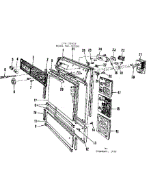 Door Details parts for Kenmore Dishwasher 587.797100 (587797100, 587 797100) from AppliancePartsPros.com