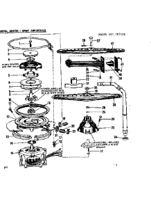 Motor, Heater & Spray Arm Details parts for Kenmore Dishwasher 587.797100 (587797100, 587 797100) from AppliancePartsPros.com